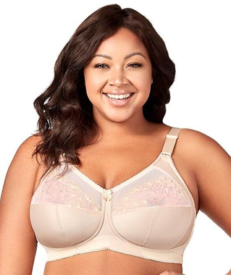 Elila Swiss Embroidered Soft Cup Wire-free Bra - Nude