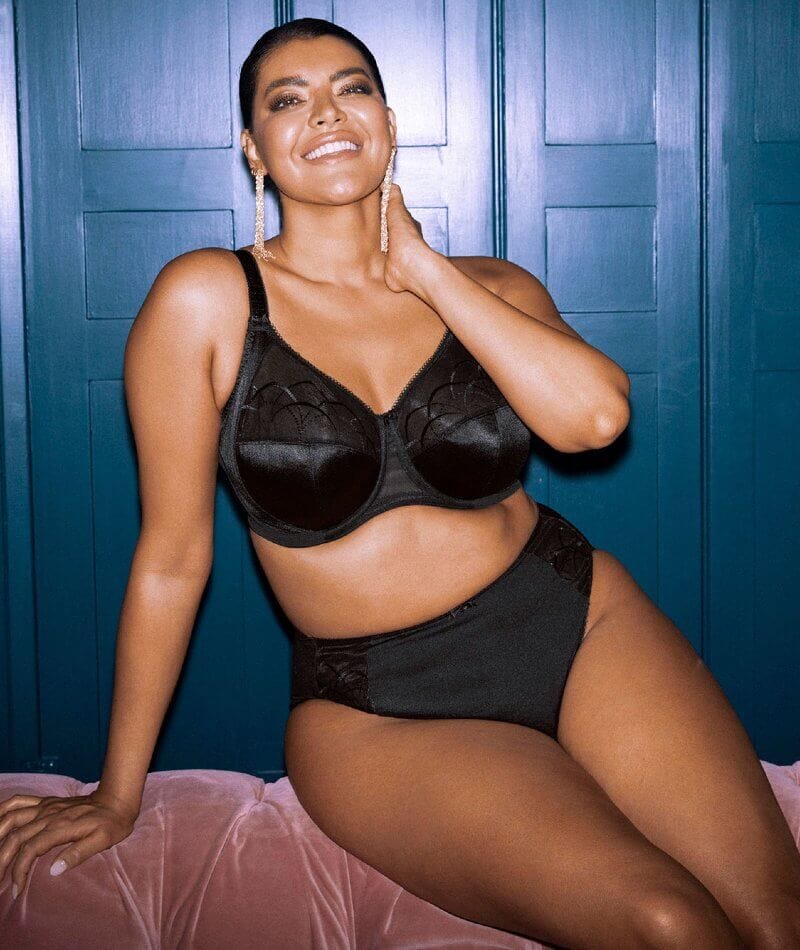 Elomi Cate Underwired Full Cup Banded Bra - Black - Image 3