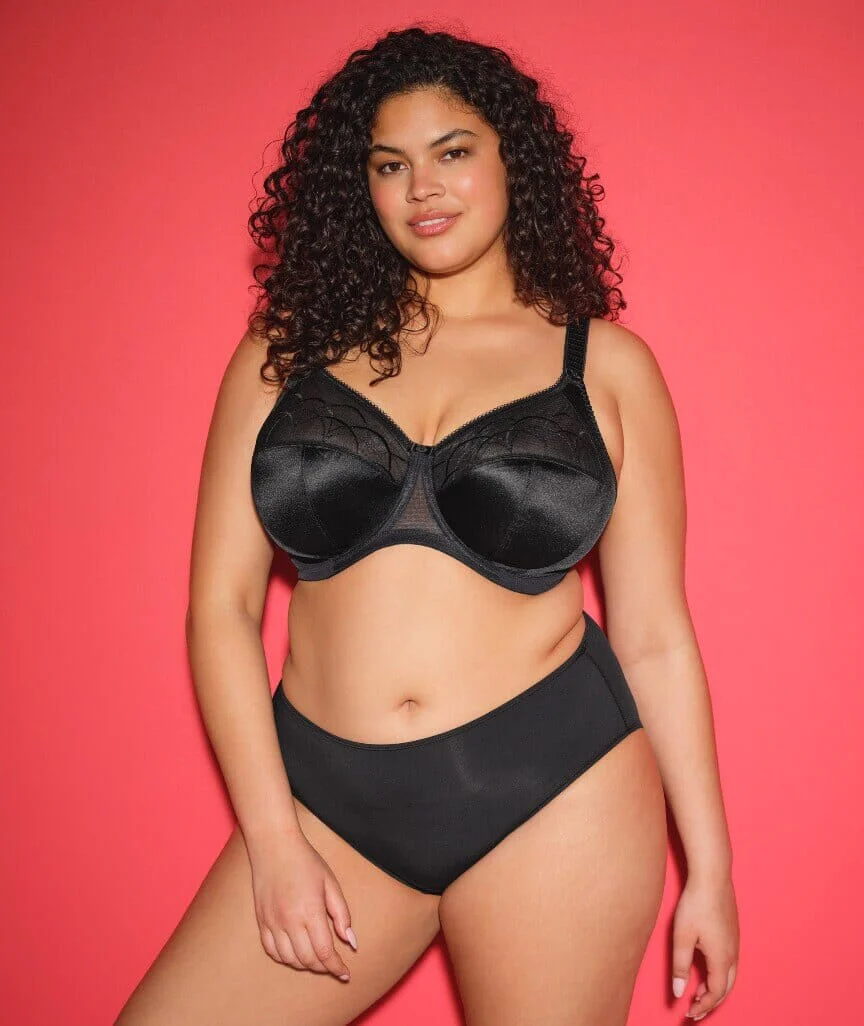 Elomi Cate Underwired Full Cup Banded Bra - Black - Image 4