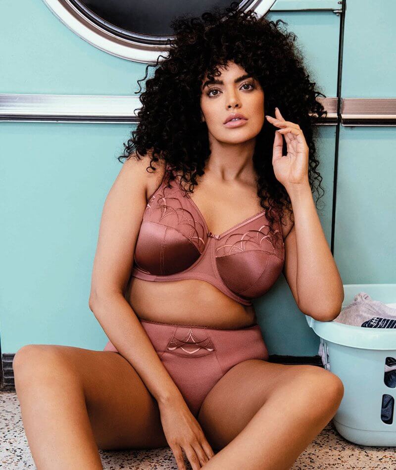 Elomi Cate Underwired Full Cup Banded Bra - Rosewood - Image 3