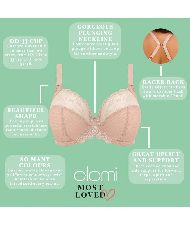 Elomi Charley Underwire Plunge Bra - Fawn - Image 15