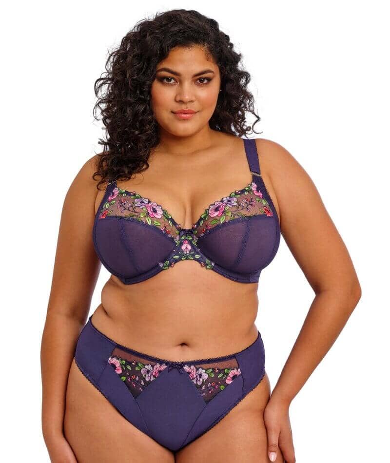 Elomi Himari High Leg Brief - Midnight - Image 5