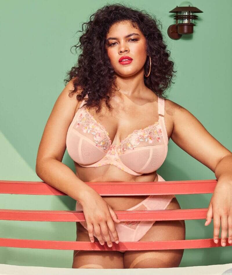Elomi Himari High Leg Brief - Peach Whisper - Image 6