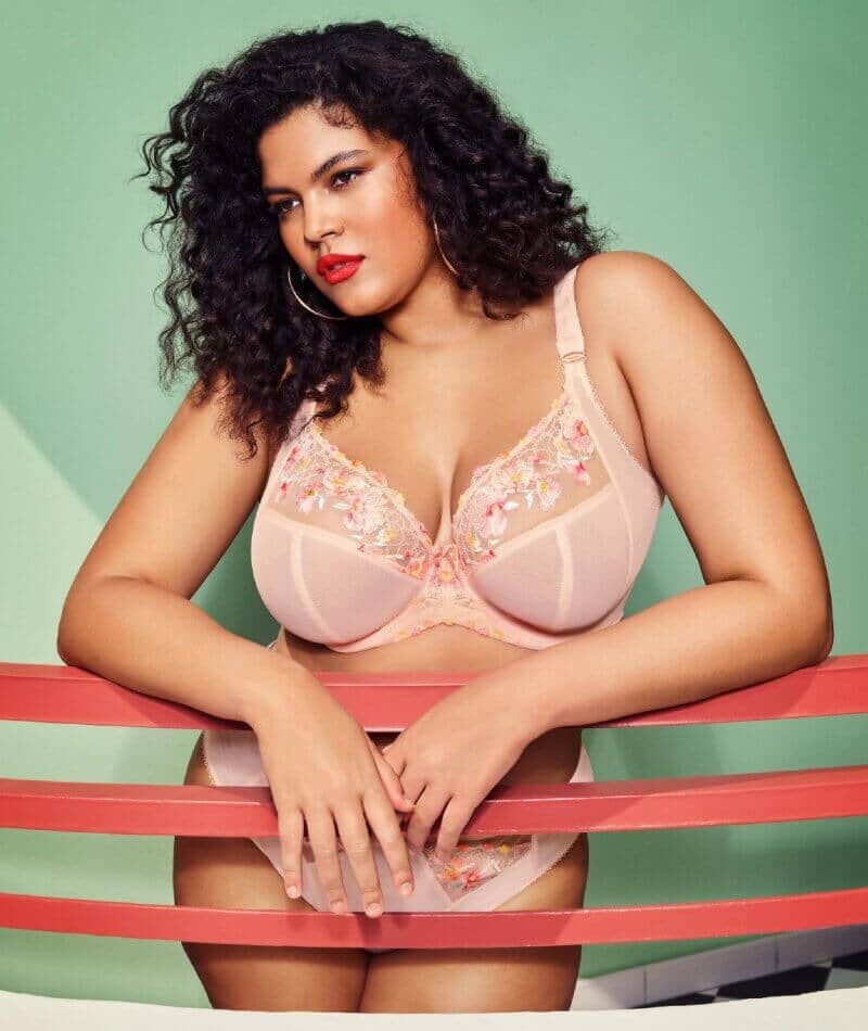 Elomi Himari High Leg Brief - Peach Whisper - Image 7