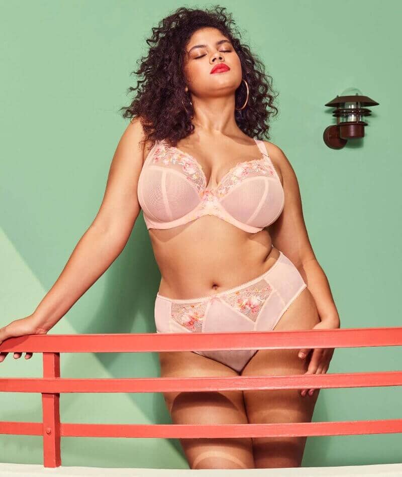 Elomi Himari High Leg Brief - Peach Whisper - Image 8