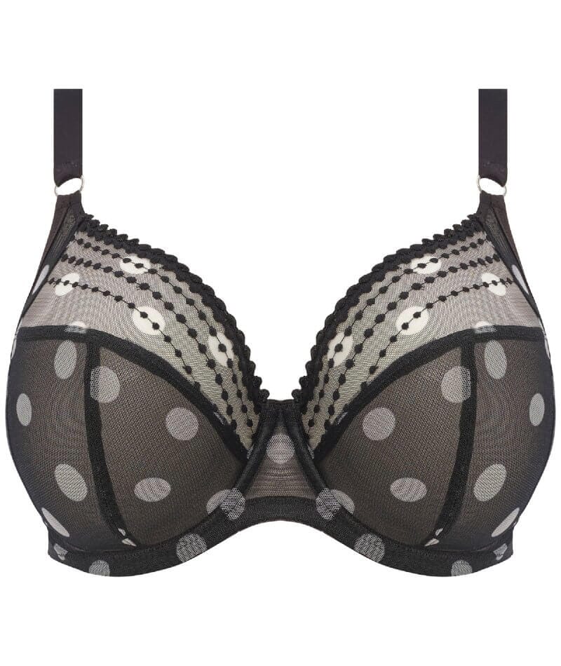 Elomi Matilda Underwired Plunge Bra - Black Dot - Image 8