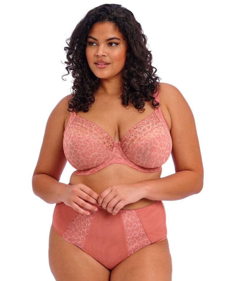 Elomi Matilda Underwired Plunge Bra - Rose Leo - Image 4