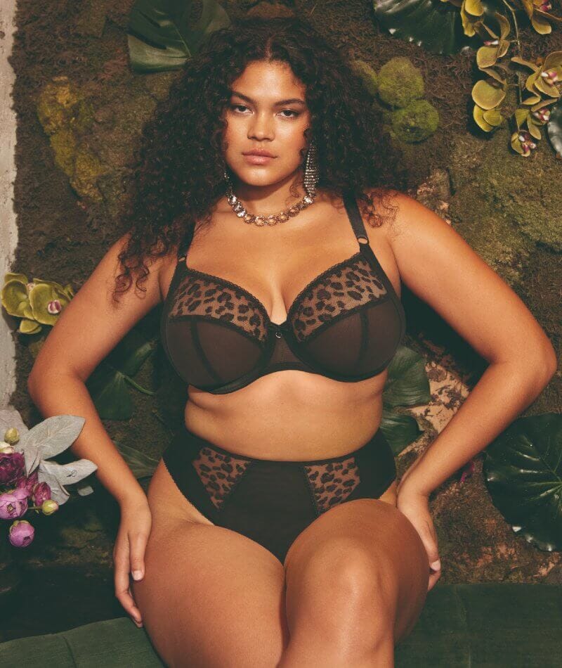 Elomi Namrah High Leg Brief - Jet - Image 6