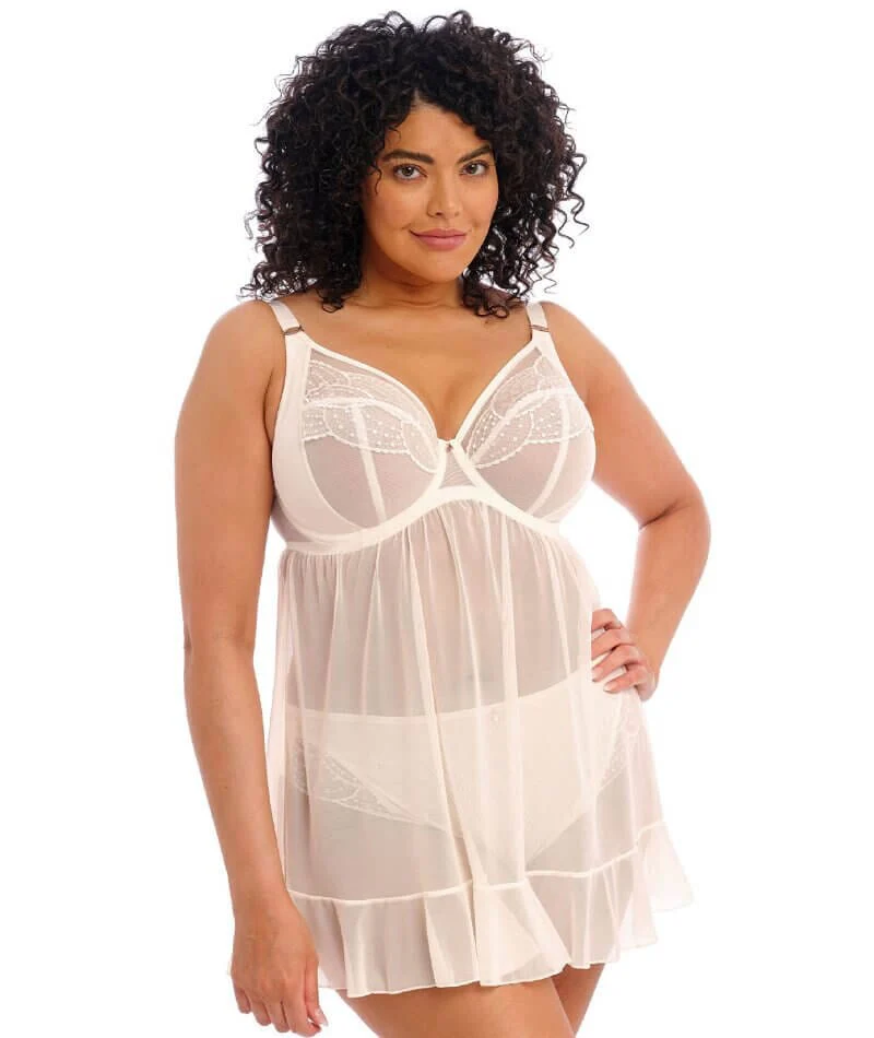 Elomi Priya Underwired Babydoll - Vanilla