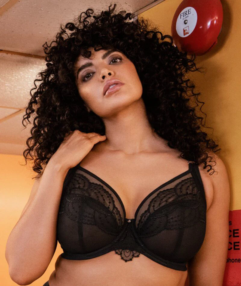 Elomi Priya Underwired Plunge Bra - Black - Image 5