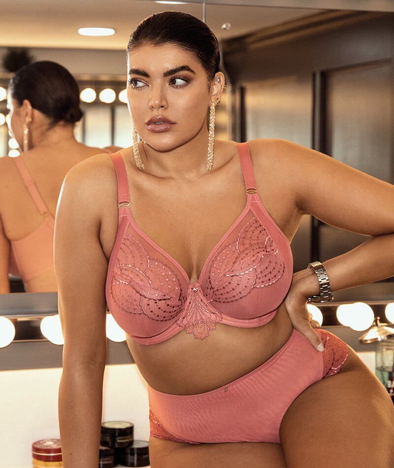 Elomi Priya Underwired Plunge Bra - Rosegold - Image 6