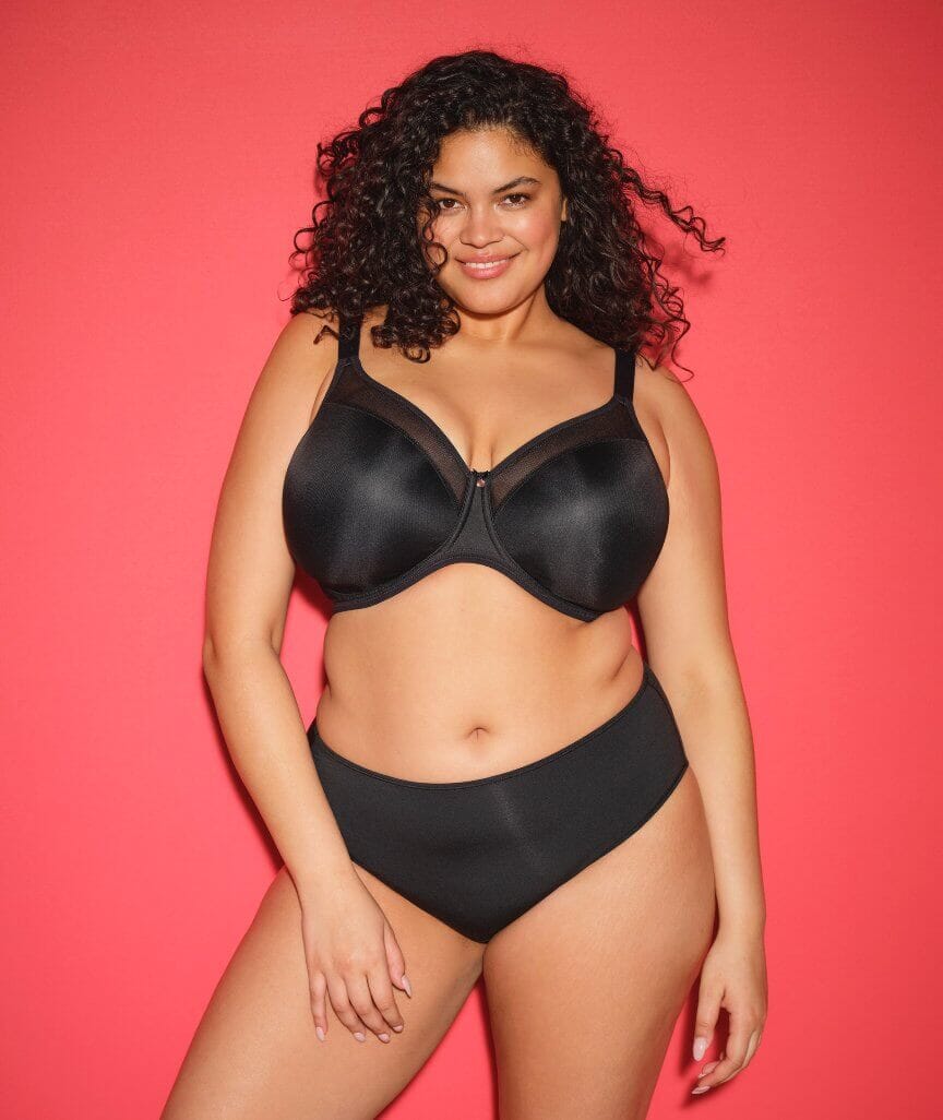 Elomi Smooth Underwire Moulded T-Shirt Bra - Black - Image 3