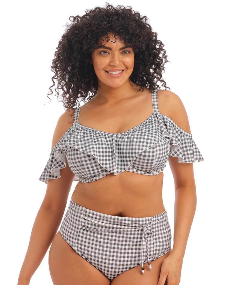 Elomi Swim Checkmate Underwired Bikini Top - Grey Marl - Image 3