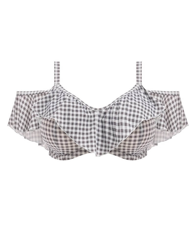 Elomi Swim Checkmate Underwired Bikini Top - Grey Marl - Image 5