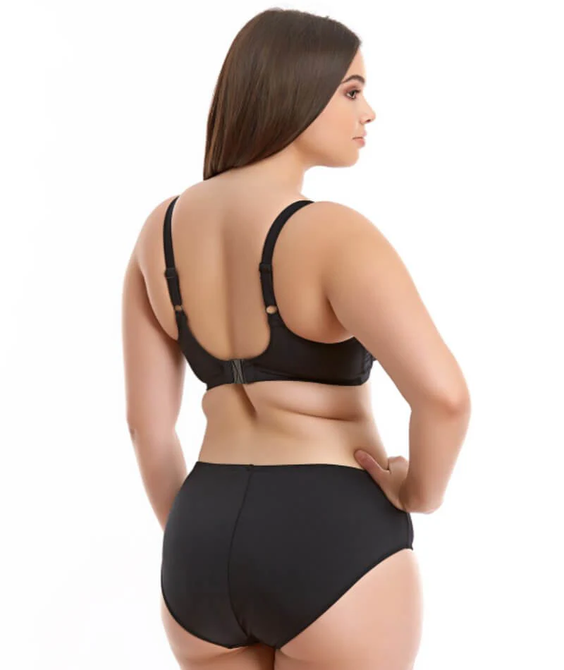 Elomi Swim Essentials Underwired Plunge Bikini Top - Black - Image 4
