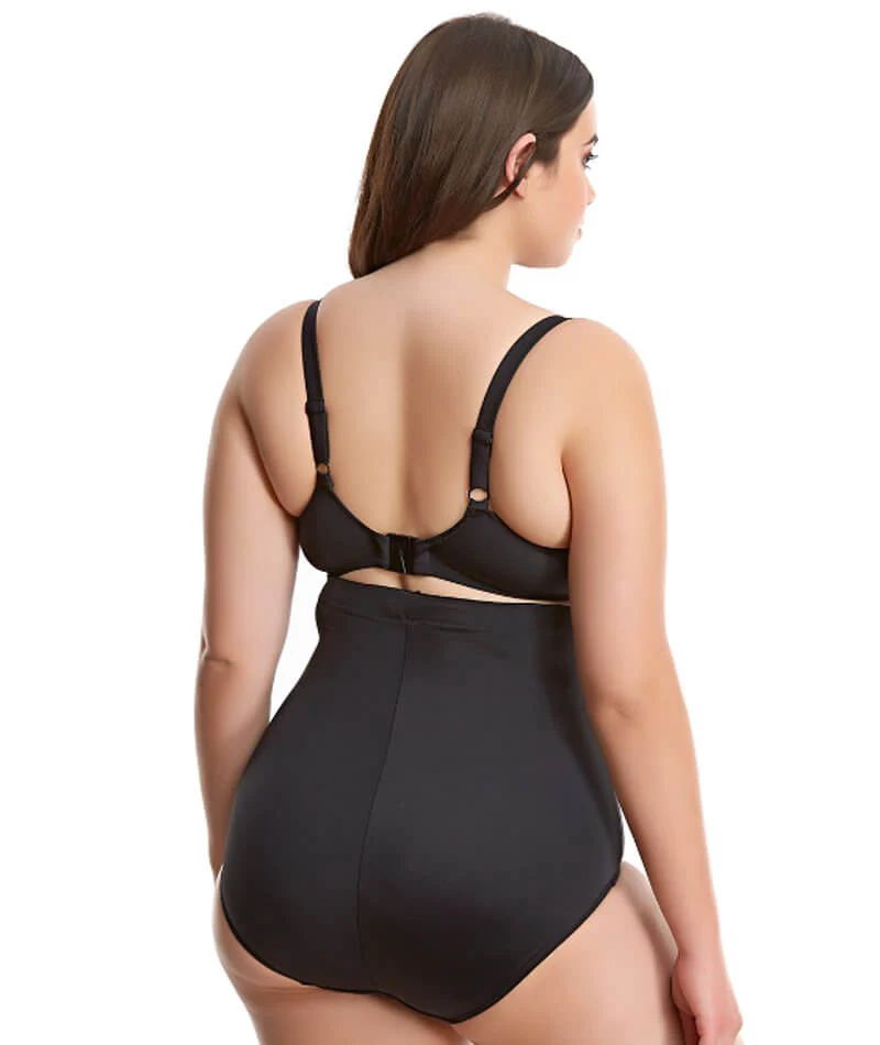 Elomi Swim Essentials Underwired Plunge Bikini Top - Black - Image 6