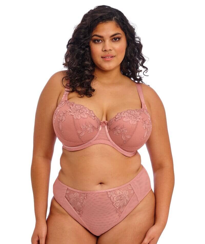 Elomi Teagan Underwire Padded Half Cup Bra - Ash Rose - Image 3