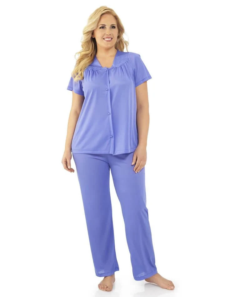 Exquisite Form Short Sleeve Pajamas - Victory Violet