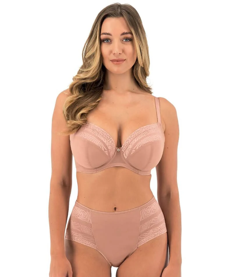 Fantasie Devote Underwire Side Support Plunge Bra - Cafe Au Lait - Image 3