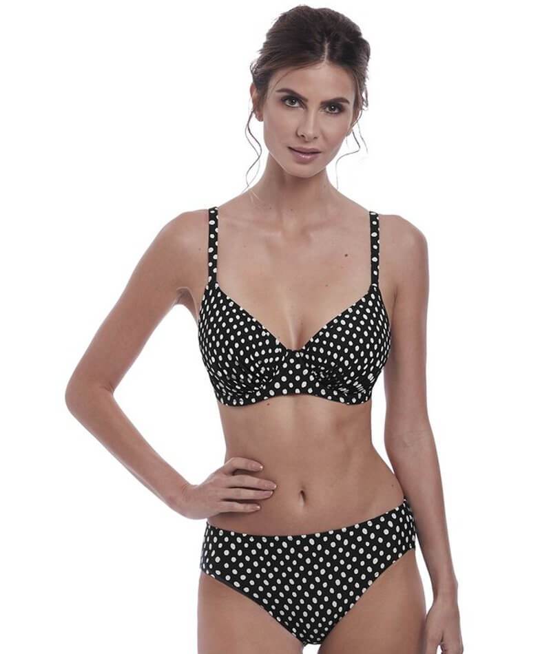Fantasie Swim Santa Monica Mid Rise Bikini Brief - Black & White - Image 4