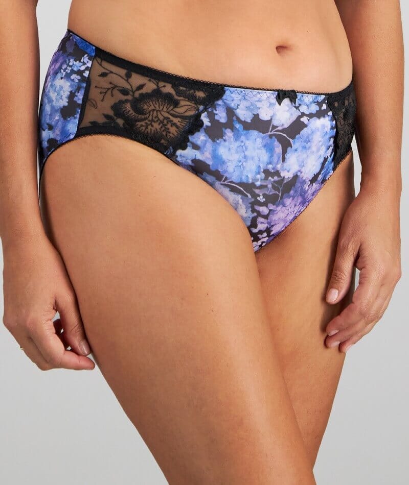 Fayreform Wild Violet Full Brief - Blue Hydrangea Print - Image 3