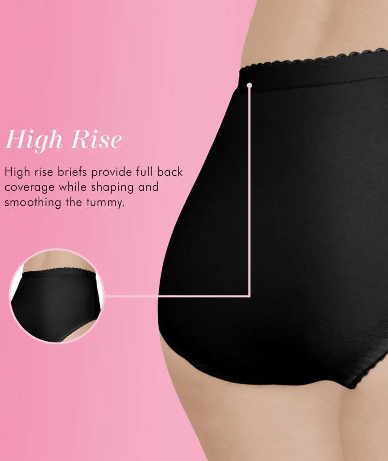 Form Flex® Single Medium Control Cotton Shaping Panty - Black - Image 2