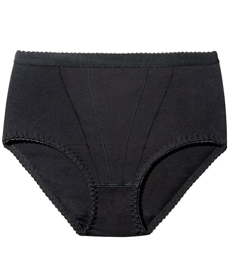 Form Flex® Single Medium Control Cotton Shaping Panty - Black - Image 6