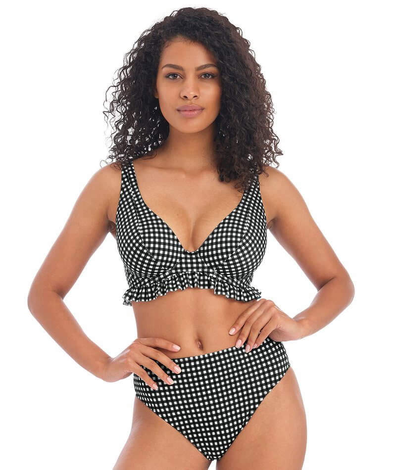 Freya Swim Check In Underwired High Apex Bikini Top - Monochrome - Image 4