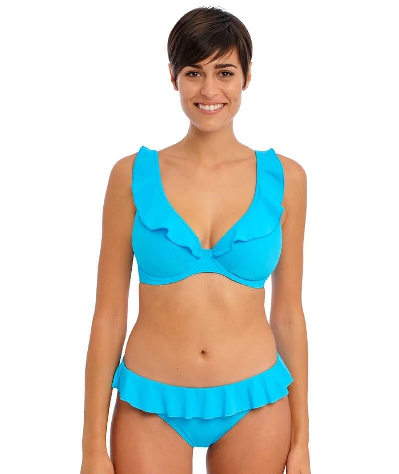 Freya Swim Jewel Cove Underwire High Apex Bikini Top - Plain Turquoise - Image 4