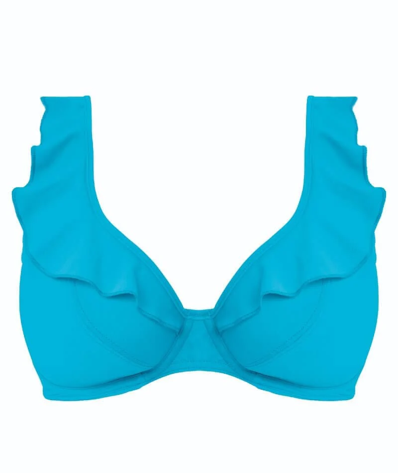 Freya Swim Jewel Cove Underwire High Apex Bikini Top - Plain Turquoise - Image 7