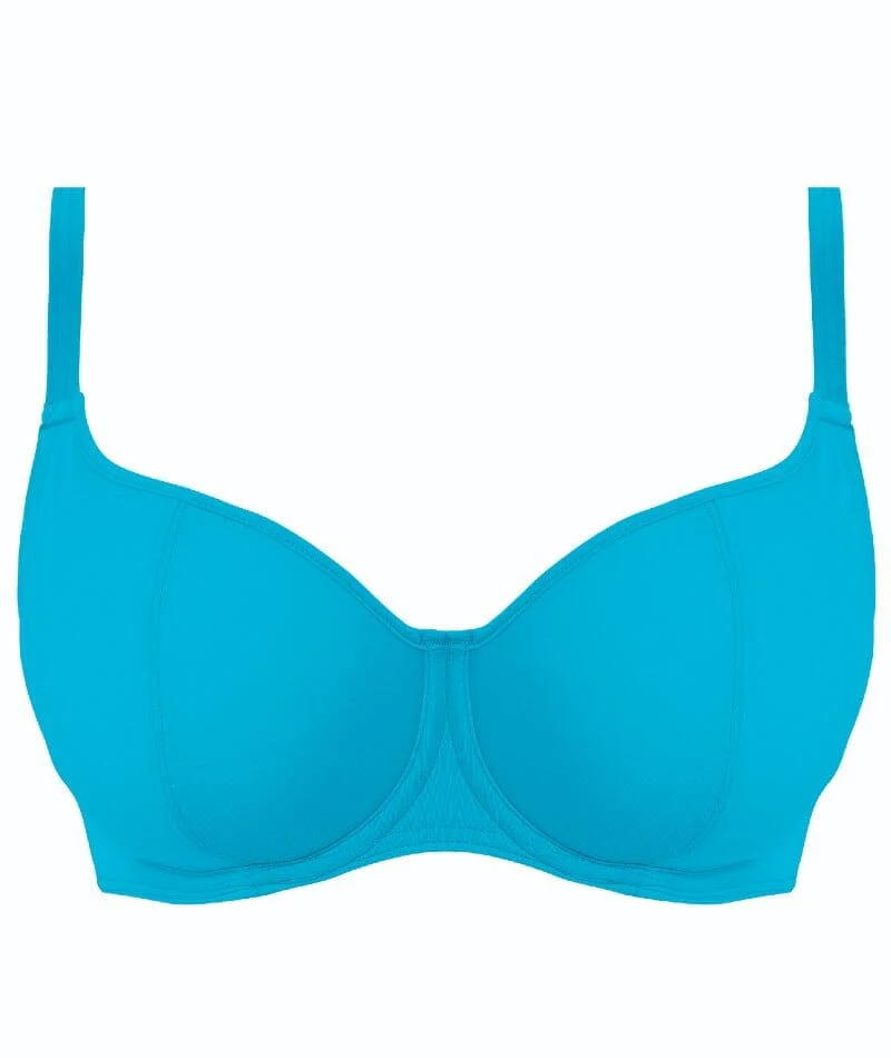 Freya Swim Jewel Cove Underwire Sweetheart Bikini Top - Plain Turquoise - Image 5