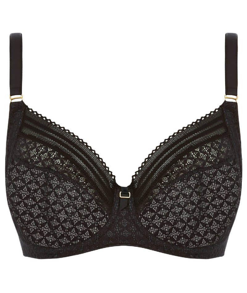 Freya Viva Underwired Side Support Bra - Lace Noir/Black - Image 6