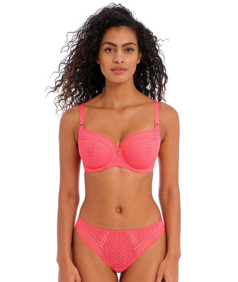 Freya Viva Underwired Side Support Bra - Sunkissed Coral - Image 3