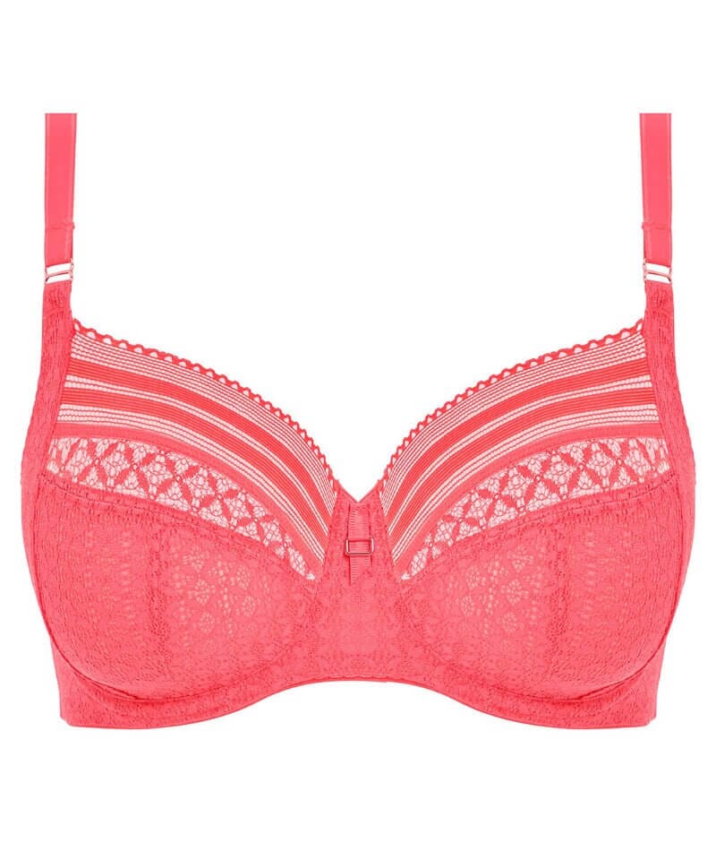 Freya Viva Underwired Side Support Bra - Sunkissed Coral - Image 6
