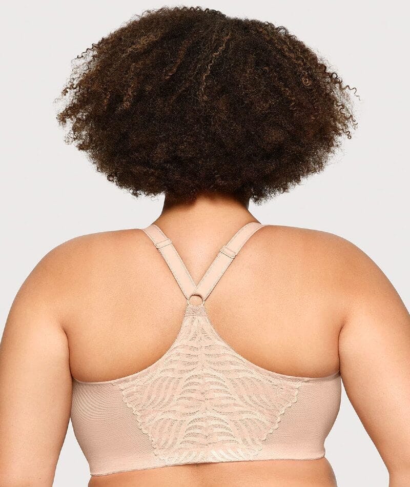 Glamorise Front-Closure T-Back WonderWire Bra 2 Pack - Cafe - Image 3
