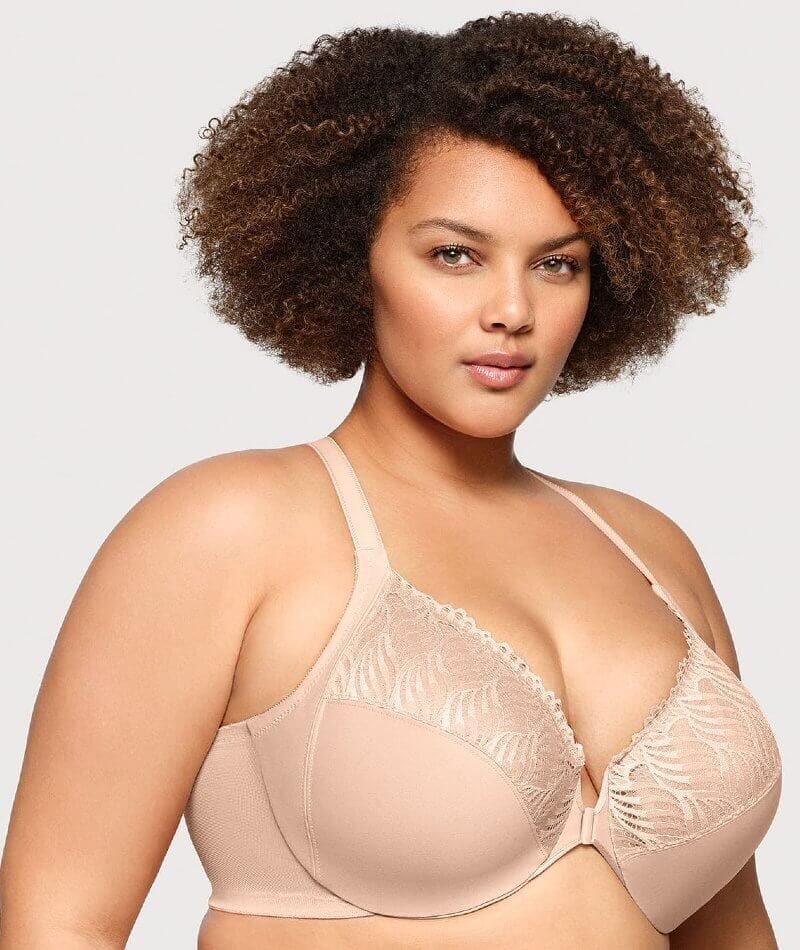 Glamorise Front-Closure T-Back WonderWire Bra 2 Pack - Cafe - Image 4