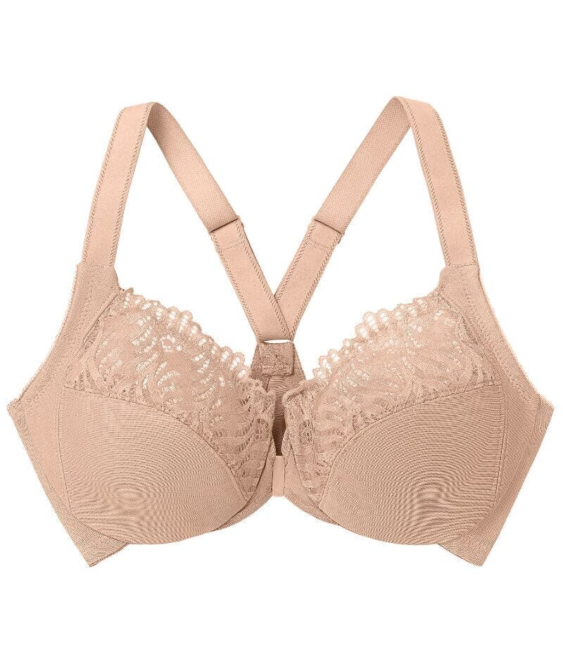Glamorise Front-Closure T-Back WonderWire Bra 2 Pack - Cafe - Image 7