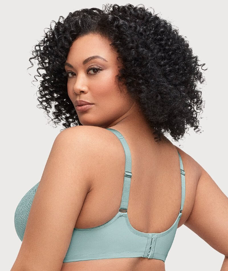 Glamorise Lace Comfort WonderWire Bra - Jade - Image 2