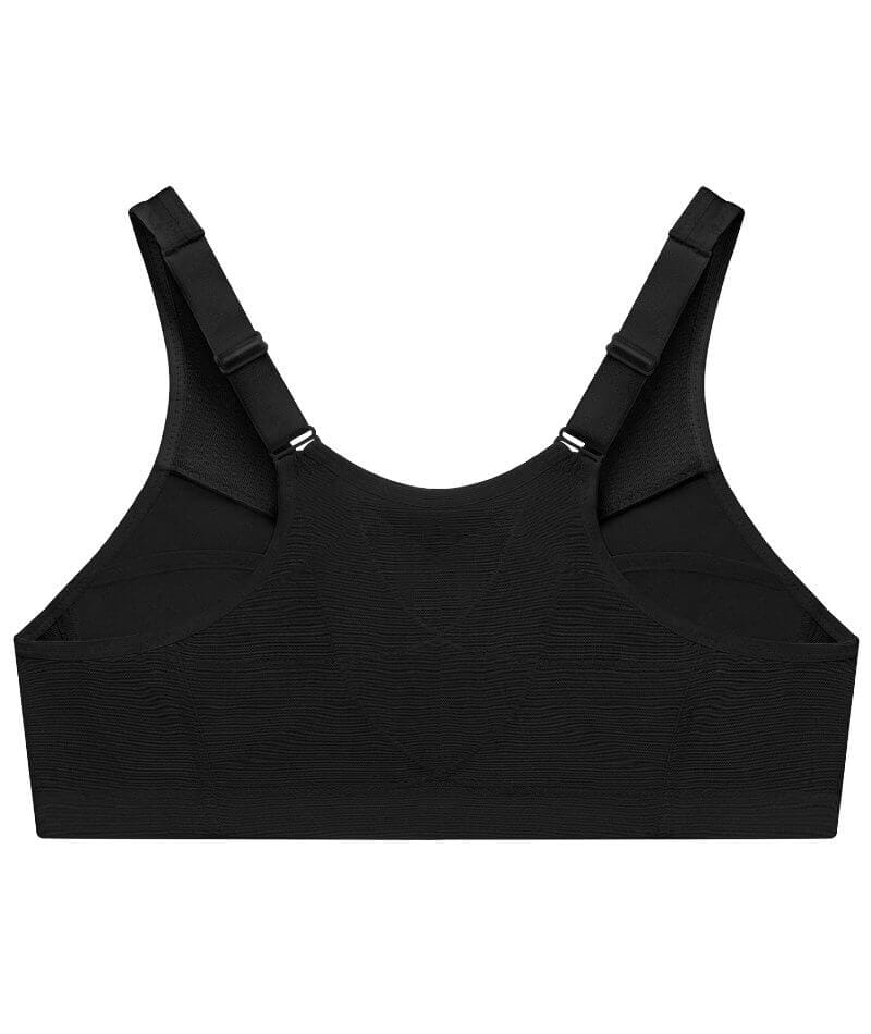 Glamorise MagicLift Front-Closure Wire-free Posture Back Bra - Black - Image 8