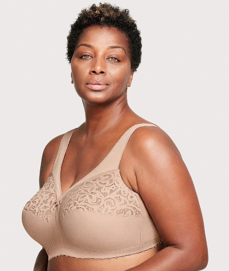 Glamorise MagicLift Cotton Wire-free Support Bra - Cafe - Image 3
