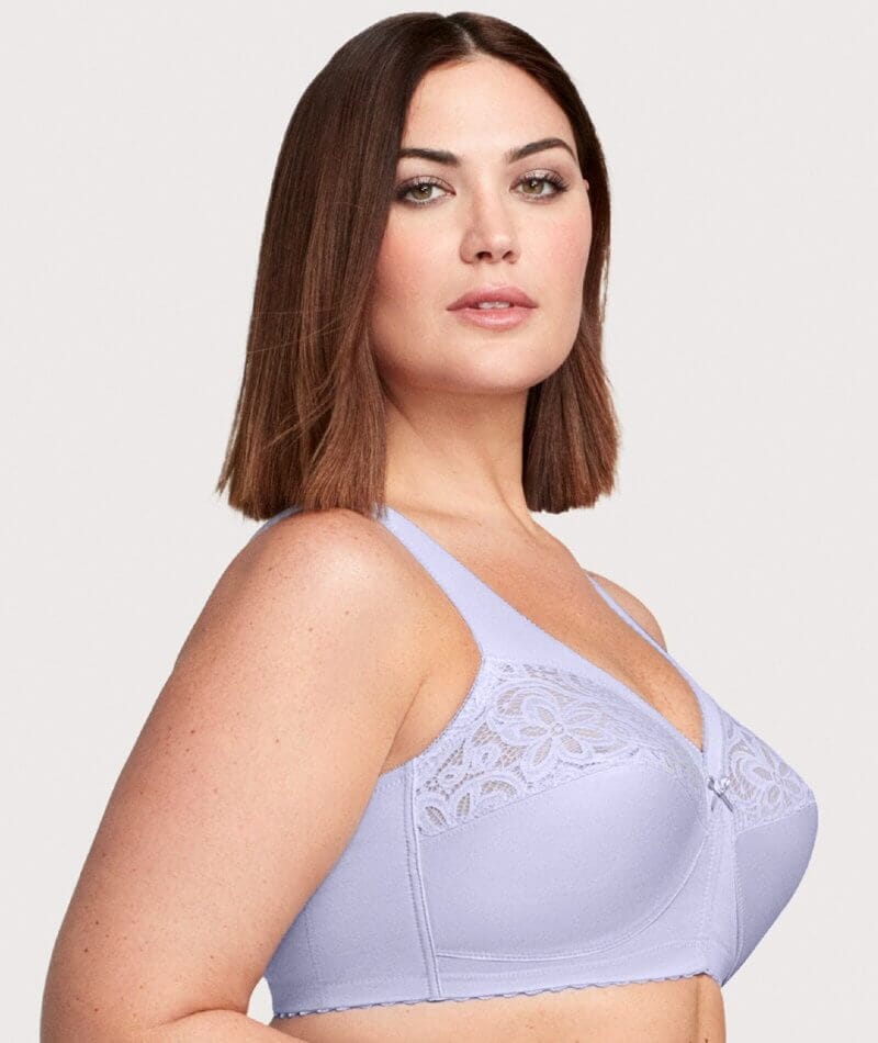 Glamorise MagicLift Cotton Wire-free Support Bra - Lilac - Image 3