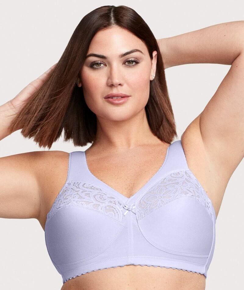 Glamorise MagicLift Cotton Wire-free Support Bra - Lilac - Image 6