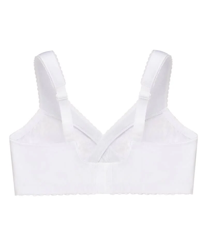 Glamorise MagicLift Cotton Wire-free Support Bra - White - Image 6