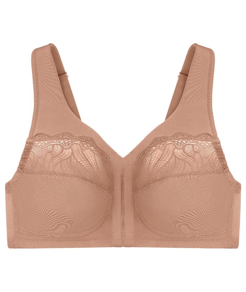Glamorise MagicLift Natural Shape Front-Closure Wire-free Bra - Cappuccino - Image 5