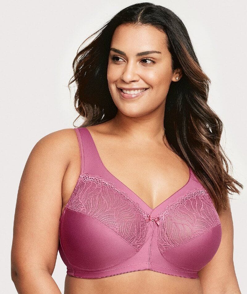 Glamorise MagicLift Natural Shape Support Wire-free Bra - Red Violet - Image 3