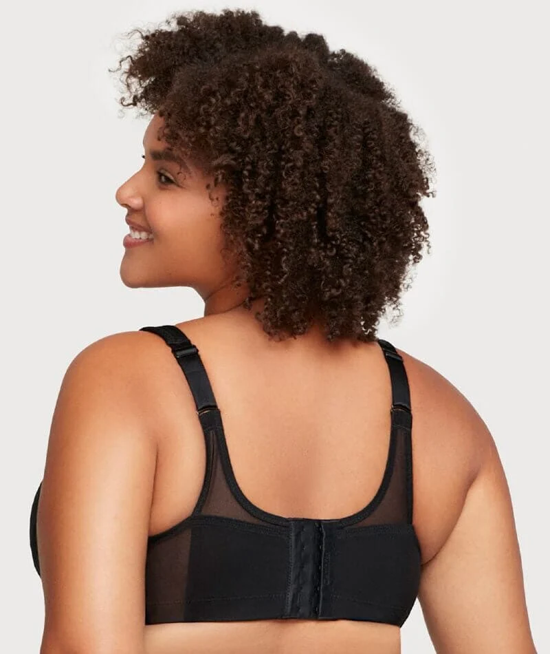 Glamorise MagicLift Seamless Wire-free Sports Bra - Black - Image 2