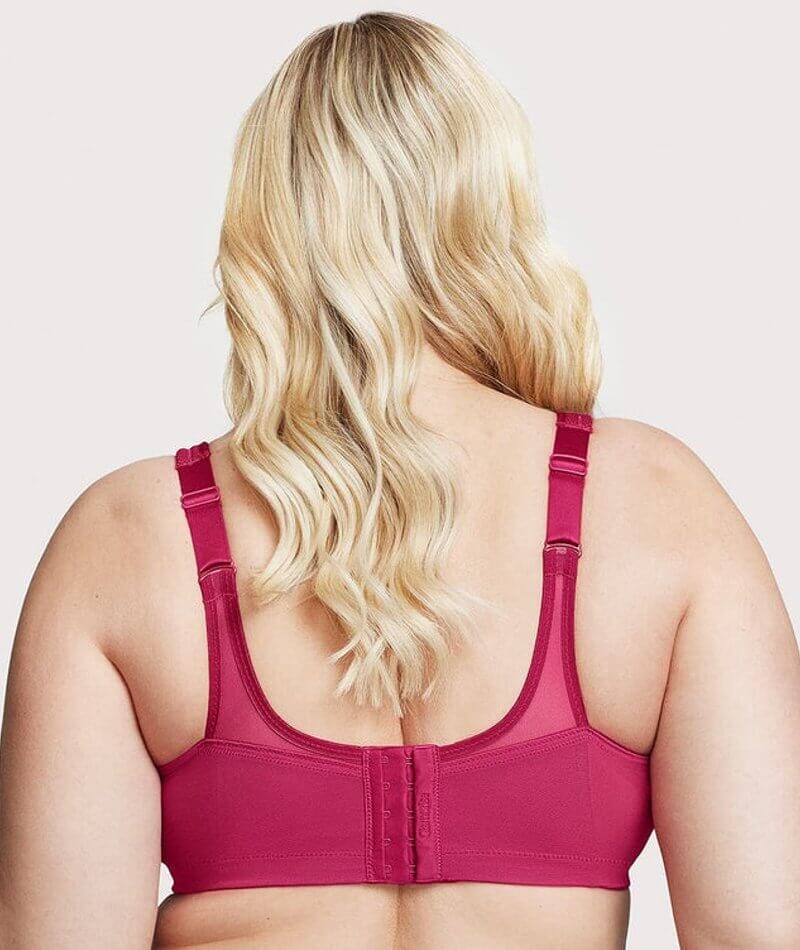 Glamorise MagicLift Seamless Wire-free Sports Bra - Ruby Red - Image 2