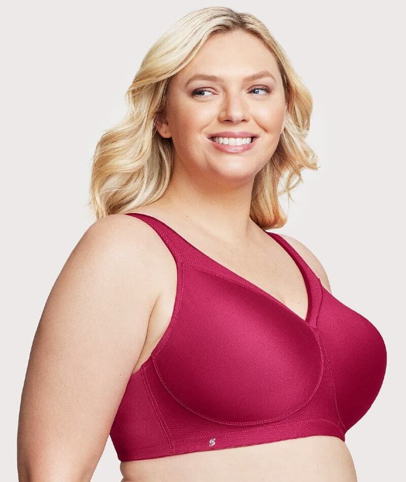 Glamorise MagicLift Seamless Wire-free Sports Bra - Ruby Red - Image 4