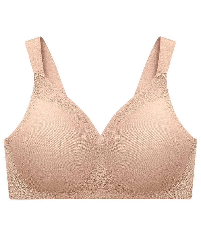 Glamorise MagicLift Seamless Wire-free Support T-Shirt Bra - Cafe - Image 5