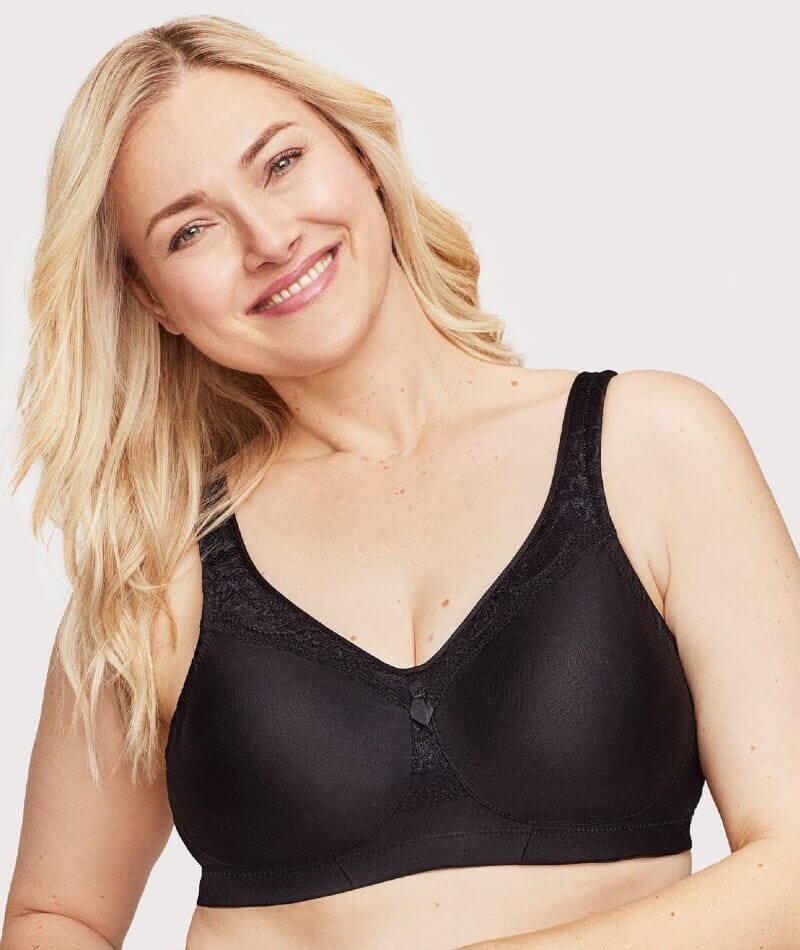 Glamorise MagicLift Seamless Wire-free Everyday Bra - Black - Image 5